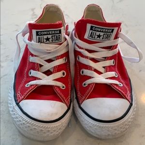 Red Converse Youth size 2